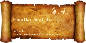 Homolka Ancilla névjegykártya